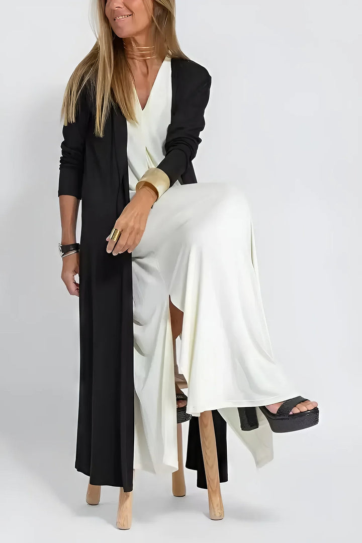 Elise | Langes Kleid Premium mit V-Ausschnitt