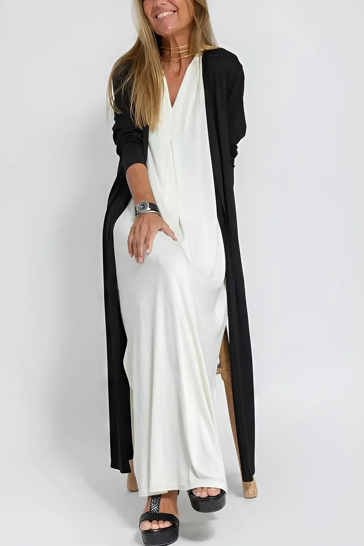 Elise | Langes Kleid Premium mit V-Ausschnitt