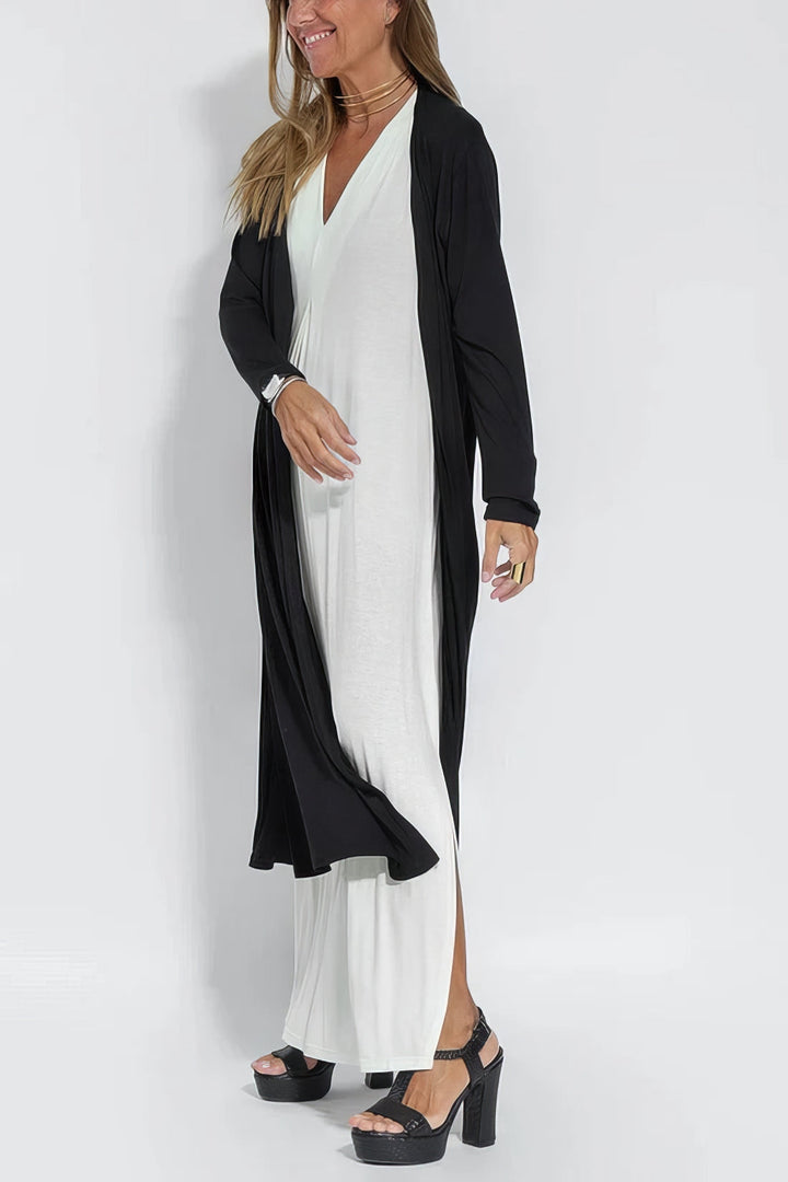 Elise | Langes Kleid Premium mit V-Ausschnitt
