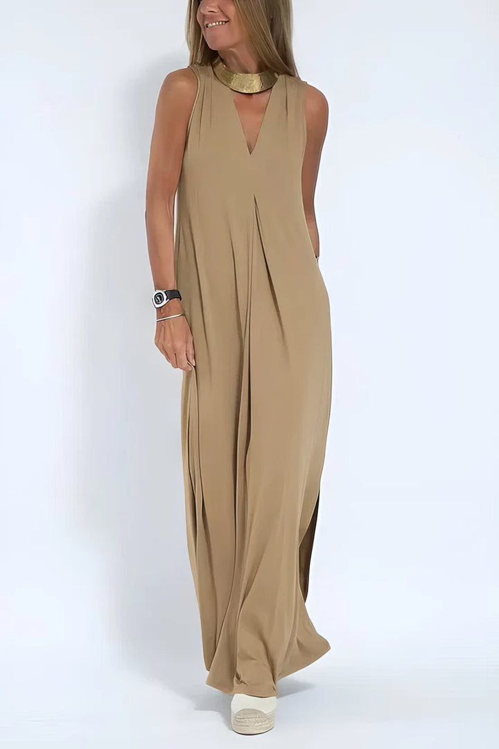 Elise | Langes Kleid Premium mit V-Ausschnitt