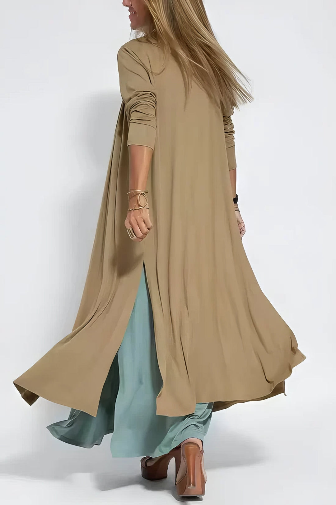 Elise | Langes Kleid Premium mit V-Ausschnitt